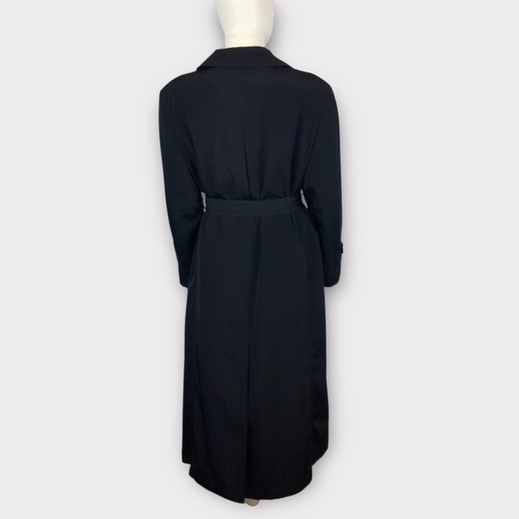 Canvas Gallery Classic Black Trench Coat with Removable Lining - Picture 6 of 7